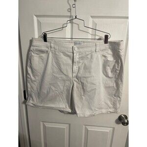 Lane Bryant White Denim Shorts Size 22  New Without Tags